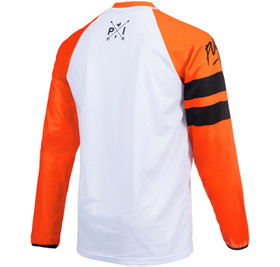 Maillot cross Pull-In Challenger Original Solid Orange White Dos