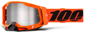 Masque cross 100% Racecraft 2 Orange Fluo - Ecran Mirror