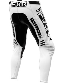 Pantalon cross FXR Podium Gladiator White-Black 2024 Dos