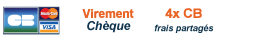 Paiement par CB, chèque ou virement