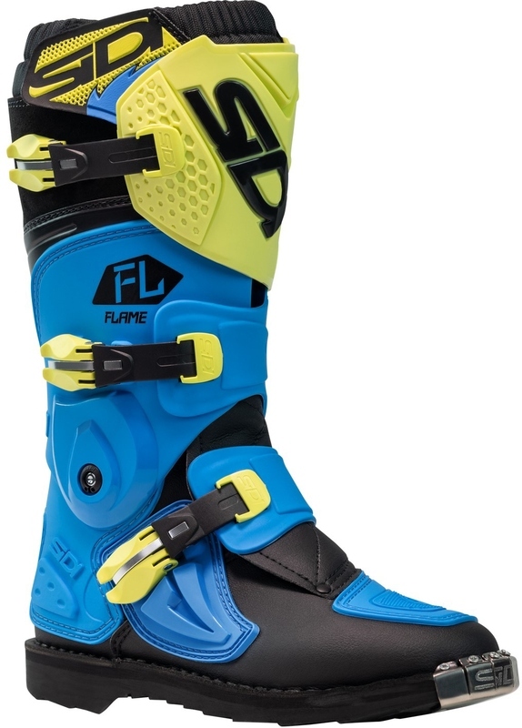 Bottes cross Enfant Sidi Flame Bleu-Jaune 2025