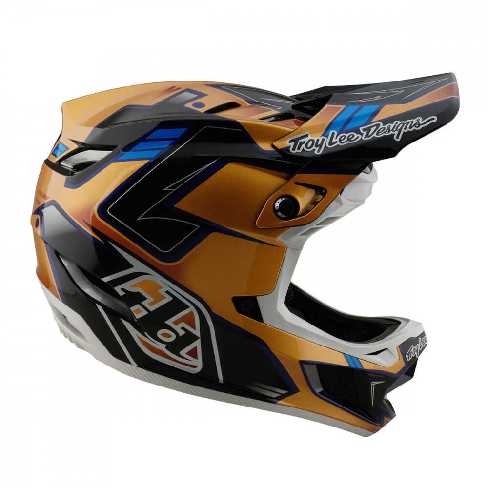 Casque VTT TROY LEE DESIGNS D4 COMPOSITE MIPS Drip Jaune
