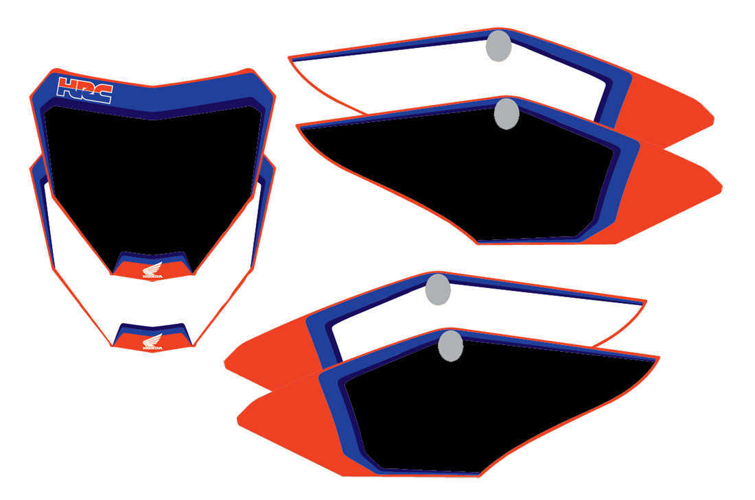 Fonds de plaques pour moto cross Honda Throttle Jockey