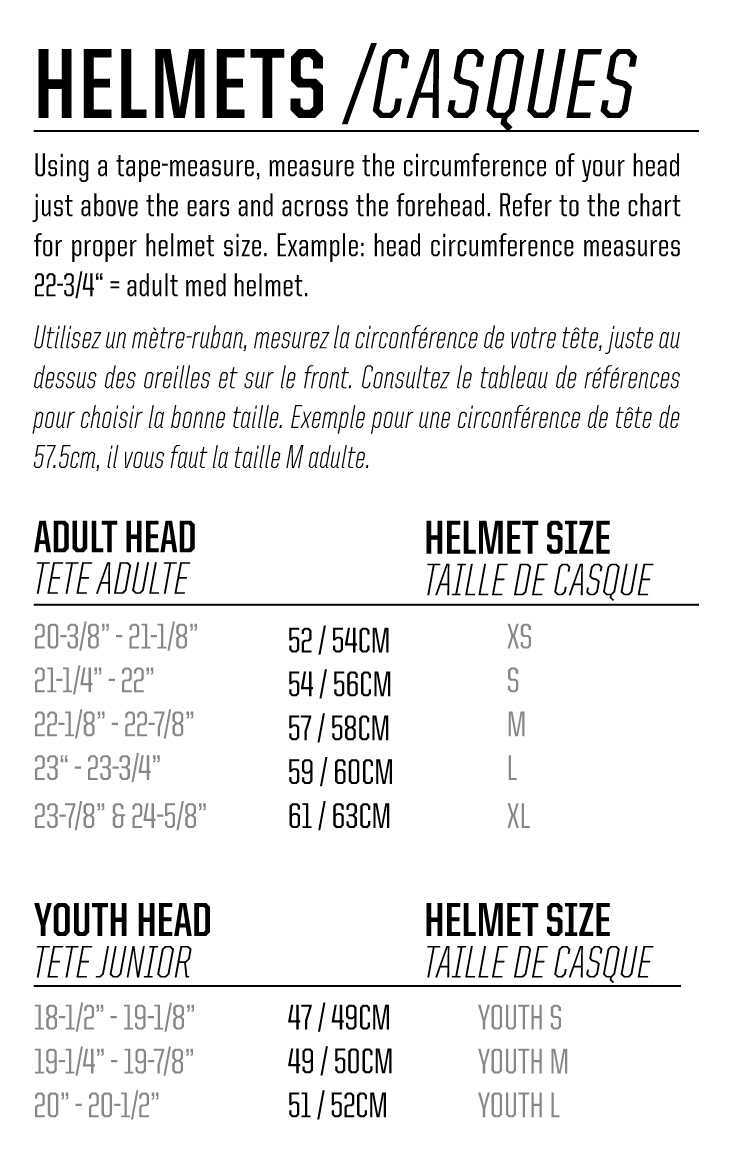 Taille casque moto enfant - Guide tailles