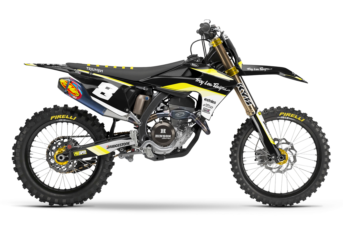 Kit déco cross Triumph MX-Stickers 3Lines Jaune