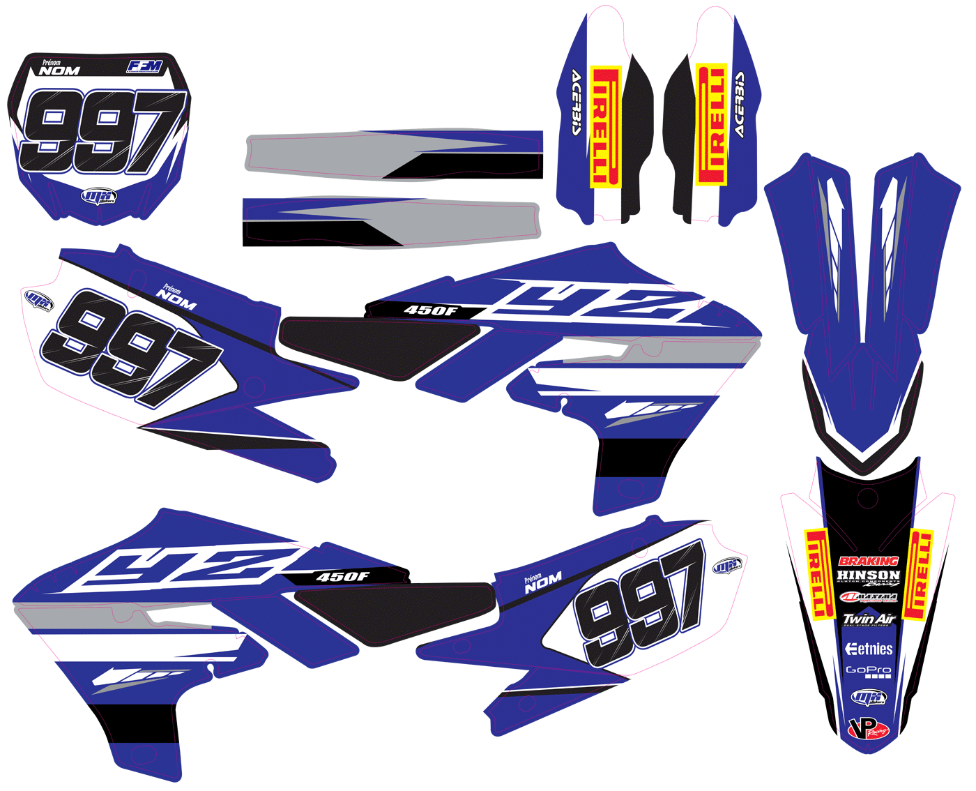 Kit déco cross Team Yamaha