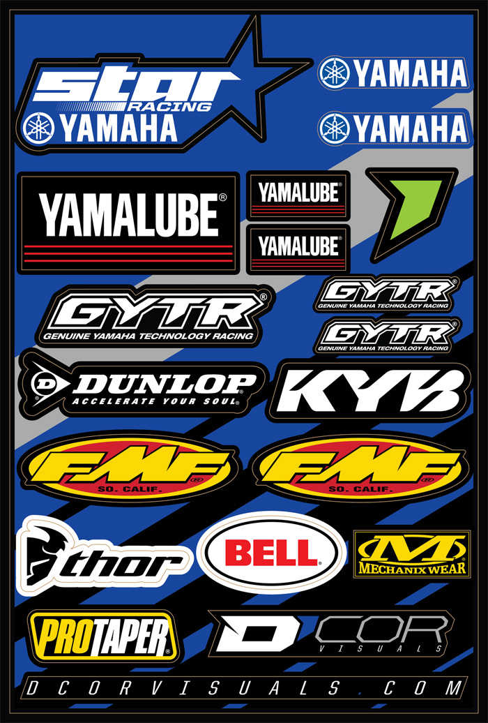 Sticker et autocollant Yamaha racing