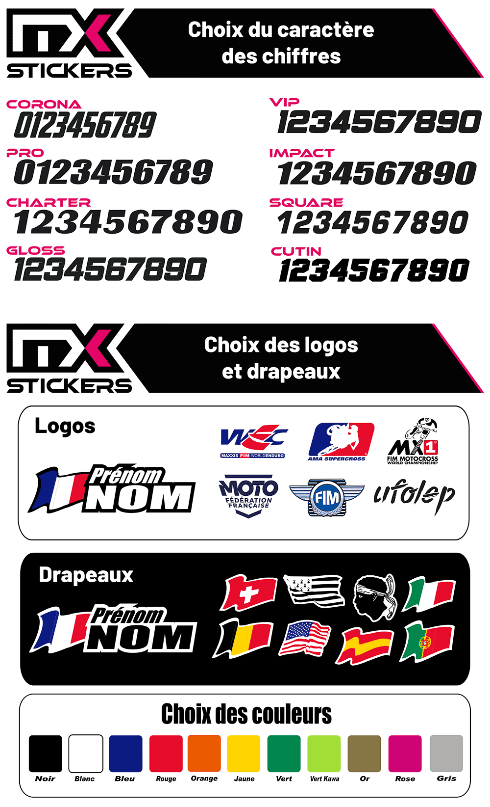 Plaque Numéro Frontale Moto Cross UFO HONDA CR 125 R CR 250 CR 500 Kit Plastique Moto UFO