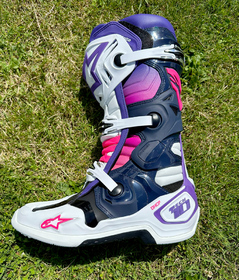 Bottes cross Alpinestars Tech 10 Blanc-Violet 2026 (2)