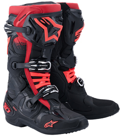 Bottes cross Alpinestars Tech 10 Noir-Rouge 2026