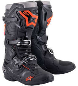 Bottes cross Alpinestars Tech 10 Noir-Rouge Fluo 2024