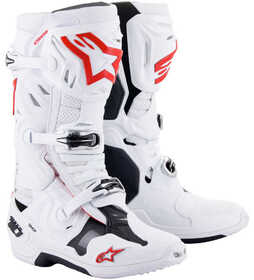 Bottes cross Alpinestars Tech 10 Supervented Blanc-Rouge 2024