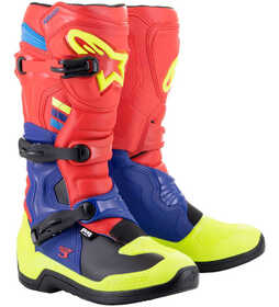 Bottes cross Alpinestars Tech 3 Rouge-Jaune Fluo 2024