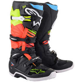 Bottes cross Alpinestars Tech 7 Jaune Fluo-Rouge