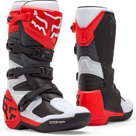Bottes cross Enfant Fox Comp Blanc-Rouge Fluo 2026