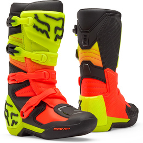 Bottes cross Enfant Fox Comp Orange-Jaune Fluo 2026