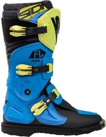 Bottes cross Enfant Sidi Flame Bleu-Jaune 2025 (2)