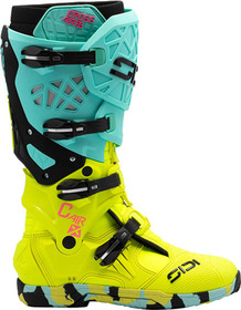 Bottes cross Sidi Crossair X Mint-Jaune (2)