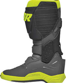 Bottes cross Thor Radial Gris-Jaune Fluo 2024 Côté (2)