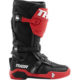 Bottes cross Thor Radial Noir-Rouge 2024 Côté