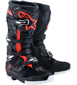 Bottes enduro Alpinestars Tech 7 Enduro Drystar Noir-Rouge Fluo 2026