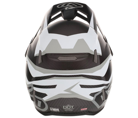 Casque cross 6D ATR-3 Rival Blanc 2026 Derrière