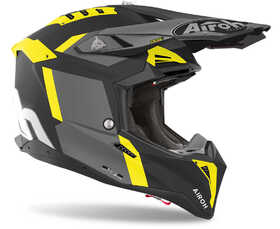 Casque cross Airoh Aviator 3 Glory Yellow Matt 2024 Côté