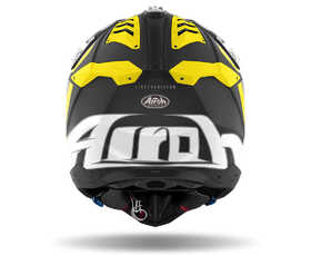 Casque cross Airoh Aviator 3 Glory Yellow Matt 2024 Derrière