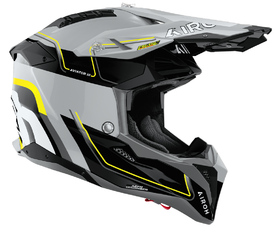 Casque cross Airoh Aviator 3 Leader Jaune Gloss 2026 Côté