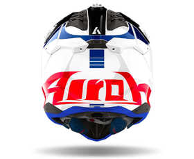 Casque cross Airoh Aviator 3 Push Blue-Red Gloss 2024 Derrière