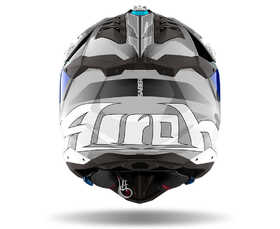 Casque cross Airoh Aviator 3 Saber Blue Gloss 2024 Derrière