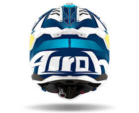 Casque cross Airoh Aviator 3 Saber Blue Matt 2024 Derrière