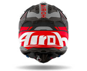 Casque cross Airoh Aviator 3 Spin Red Matt 2024 Derrière