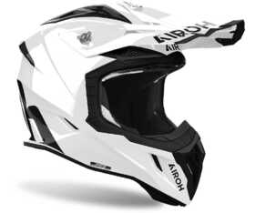 Casque cross Airoh Aviator Ace 2 Color White Gloss 2024 Côté