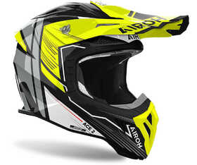 Casque cross Airoh Aviator Ace 2 Engine Yellow Gloss 2024 Côté