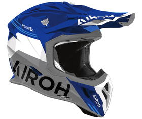 Casque cross Airoh Aviator Ace 2 Fury Bleu Gloss 2026 Côté