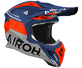 Casque cross Airoh Aviator Ace 2 Fury Cerulean Gloss 2026 Côté
