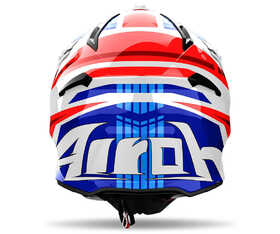 Casque cross Airoh Aviator Ace 2 Proud Blue-Red Gloss 2024 Derrière