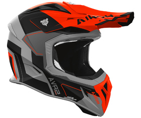 Casque cross Airoh Aviator Ace 2 Shield Orange Mat 2026 Côté