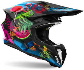 Casque cross Airoh Twist 3 Amazonia Gloss 2024 Côté