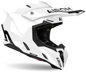 Casque cross Airoh Twist 3 Color White Gloss 2024 Côté