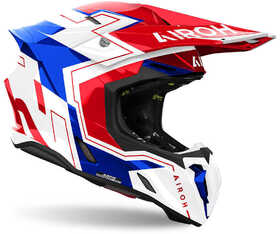 Casque cross Airoh Twist 3 Dizzy Blue-Red Gloss 2024 Côté