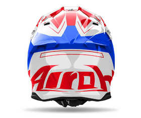 Casque cross Airoh Twist 3 Dizzy Blue-Red Gloss 2024 Derrière