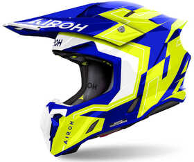 Casque cross Airoh Twist 3 Dizzy Blue-Yellow Gloss 2024