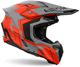 Casque cross Airoh Twist 3 Dizzy Orange Fluo Matt 2024 Côté