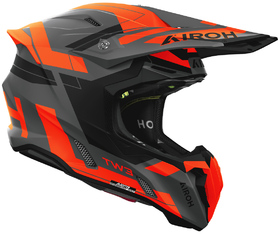 Casque cross Airoh Twist 3 Dynasty Orange Mat 2026 Côté