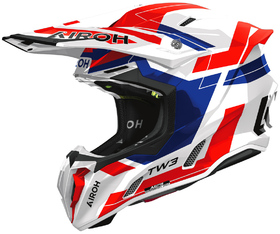 Casque cross Airoh Twist 3 Dynasty Rouge-Bleu Gloss 2026