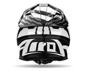 Casque cross Airoh Twist 3 Thunder Black-White Gloss 2024 Derrière