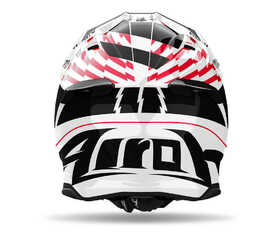 Casque cross Airoh Twist 3 Thunder Red Gloss 2024 Derrière