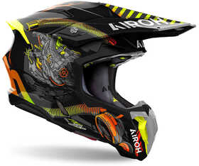 Casque cross Airoh Twist 3 Toxic Gloss 2024 Côté